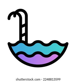 Flat illustration on a theme swimming pool