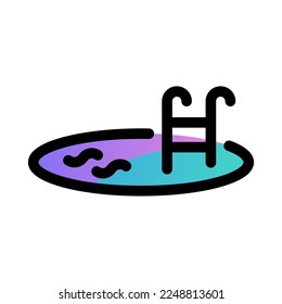 Flat illustration on a theme swimming pool