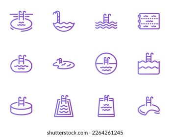 Flat illustration on a theme swimming pool