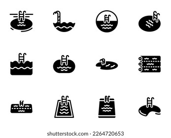 Flat illustration on a theme swimming pool