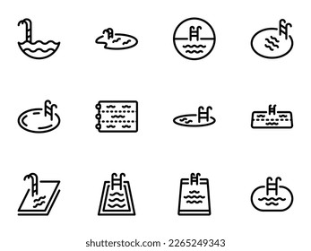 Flat illustration on a theme swimming pool