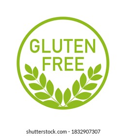 Ilustración plana sobre fondo blanco. Conjunto de calidad. Sin gluten plano. Ilustración vectorial.