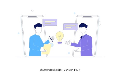 Flache Illustration von Online-Kursen. Geeignet für Landing Page, Website, Web Design, UI Design, etc.