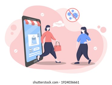 Flat Illustration of Online Delivery for Order Tracking, Courier Service, Goods Shipping, City Logistics
