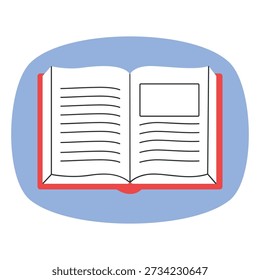 
Flat illustration of an open book
