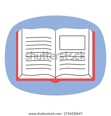
Flat illustration of an open book
