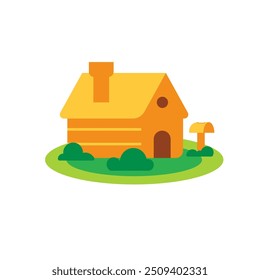flat illustration of outdoor buildings
