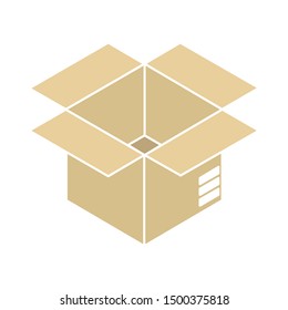 flat illustration of package vector icon, shipping sign symbol