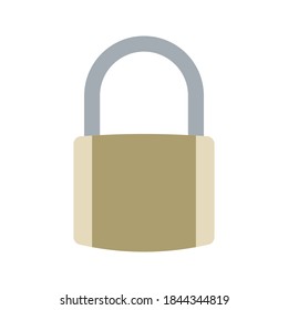 ilustración plana del icono del vector padlock, símbolo de signo de seguridad. ilustración vectorial