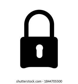 flat illustration of padlock vector icon, security sign symbol. vector illustration