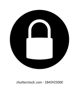 ilustración plana del icono del vector padlock, símbolo de signo de seguridad. ilustración vectorial