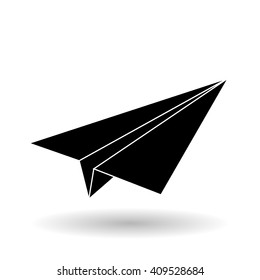 Flat illustration of  paperplane design 