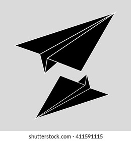 Flat illustration of  paperplane design 