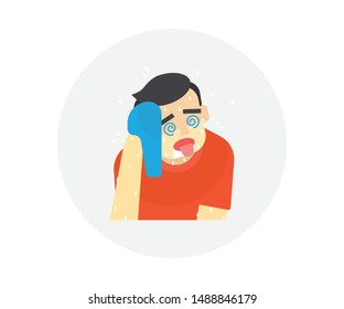 Flat Illustration of People with Some Cause of Diseases