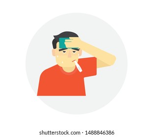 Flat Illustration of People with Some Cause of Diseases