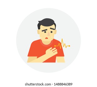 Flat Illustration of People with Some Cause of Diseases