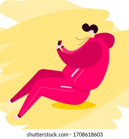 flat illustration of a person reading a book