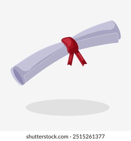 Flat illustration piece of sertificate graduation