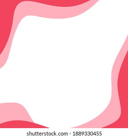 flat illustration pink frame art design