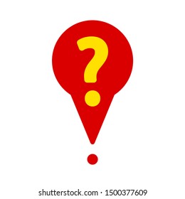 flat illustration of placeholder vector icon. gps sign symbol