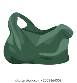 Flat Illustration of plastic bag isolated on white background. Plastic shopping bags set. Empty disposable packages for supermarket and garbage. Used packs, packets for purchase and groceries.