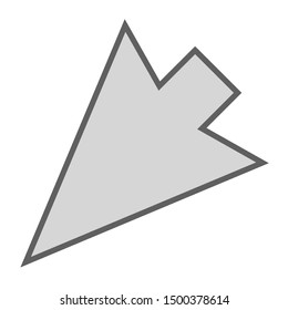 flat illustration of pointer vector icon. mouse sign symbol