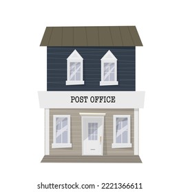 Flat illustration with post office for concept design. Mail service concept. Vector graphic illustration. Express delivery service. Send message concept.