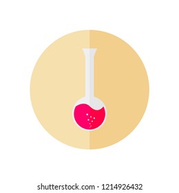 Flat illustration of potion test tube vector icon  isolated. Potion test tube icon. 