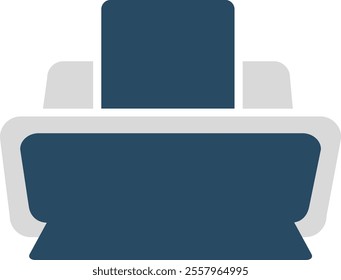 Flat Illustration of A Printer. Office Stuffs.