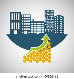 Flat illustration of profit design , editable vector
