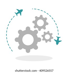 Flat illustration of profit design , editable vector