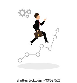 Flat illustration of profit design , editable vector