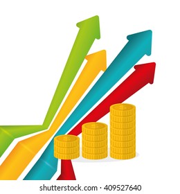 Flat illustration of profit design , editable vector
