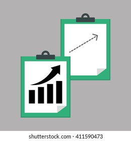 Flat illustration of profit design , editable vector