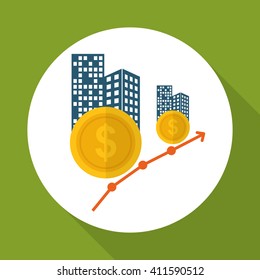 Flat illustration of profit design , editable vector