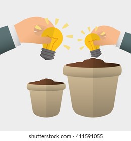 Flat illustration of profit design , editable vector