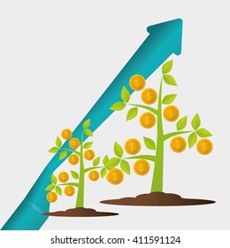Flat illustration of profit design , editable vector