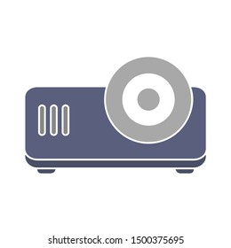 flat illustration of projector vector icon. presentation sign symbol