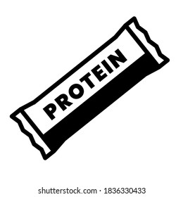  Flat illustration of protein sport bar icon