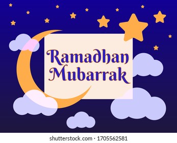 Flat illustration of Ramadhan poster