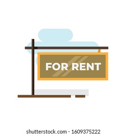 Flat Illustration, Real Estate Theme Icon, House and Building.