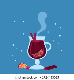 flat illustration of a refreshing cold drink