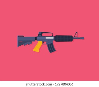 Vector de rifle de ilustración plana para diseño web