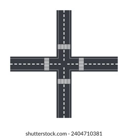 Flat illustration of road on isolation background
