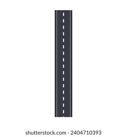 Flat illustration of road on isolation background