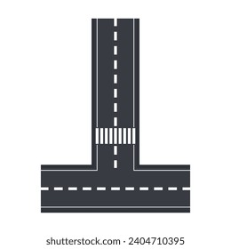 Flat illustration of road on isolation background