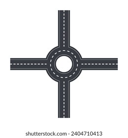 Ilustración plana de la carretera sobre el fondo del aislamiento