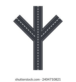 Flat illustration of road on isolation background