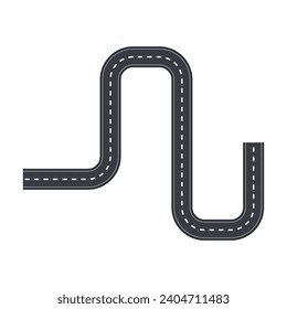 Flat illustration of road on isolation background