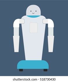 Flat illustration. Robots in medicine